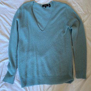 Theory Blue Cashmere Vneck Sweater P/XS